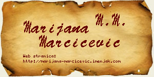 Marijana Marčićević vizit kartica